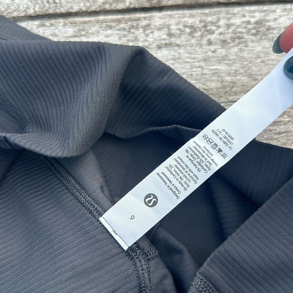 Lululemon Align High-Rise Ribbed Mini-Flared Pant Regular Black size 6 Nwt - Picture 5 of 7